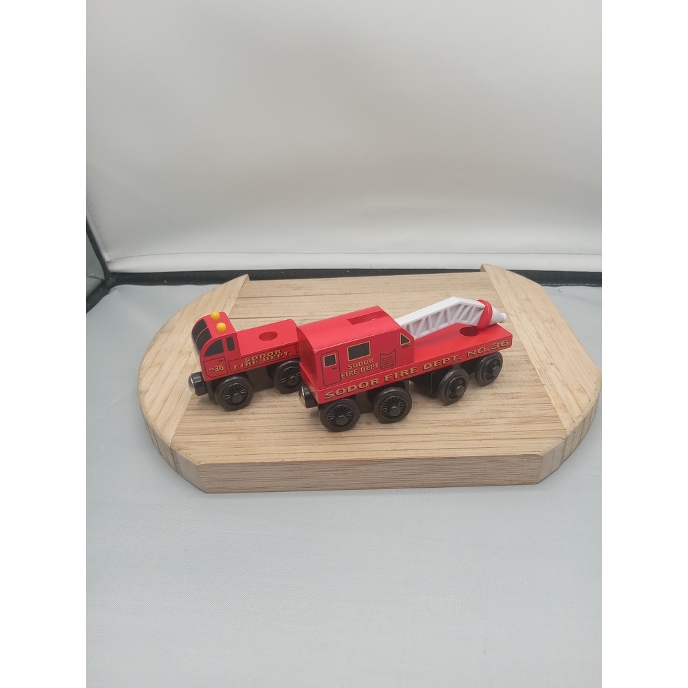 Thomas The Tank Engine Friends Wooden Railway Sodor Dept 36 FIRE TRUCK& TN Read